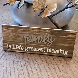 Family is life's greatest blessing table decor frame